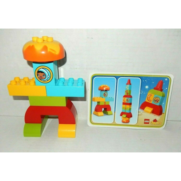 Lego Duplo 10815 My First Rocket Complete Set Moon Stars Spaceship 18 Pieces - Picture 7 of 9